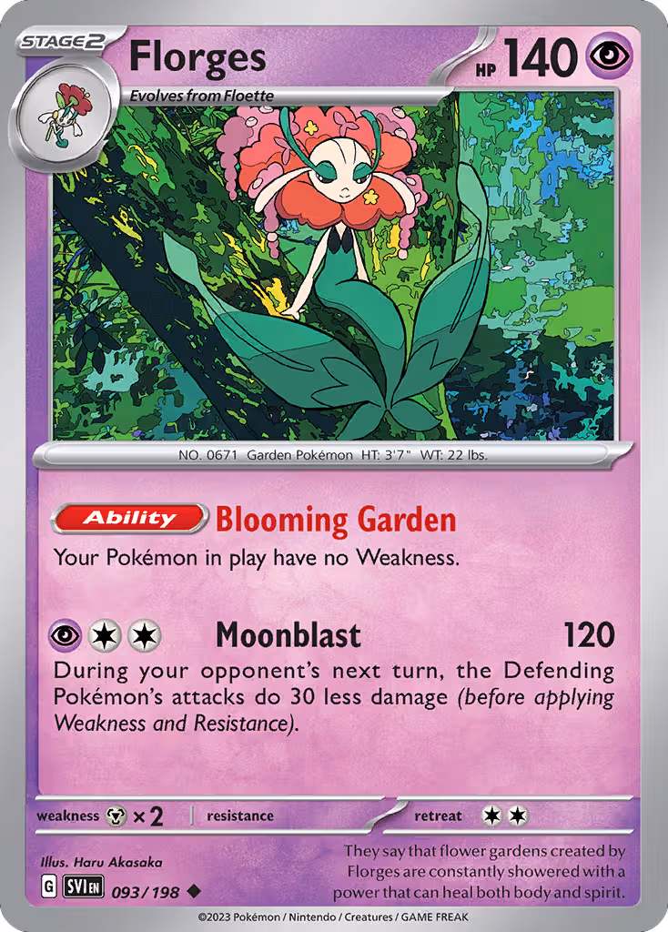 Florges 93/198 Pokemon card