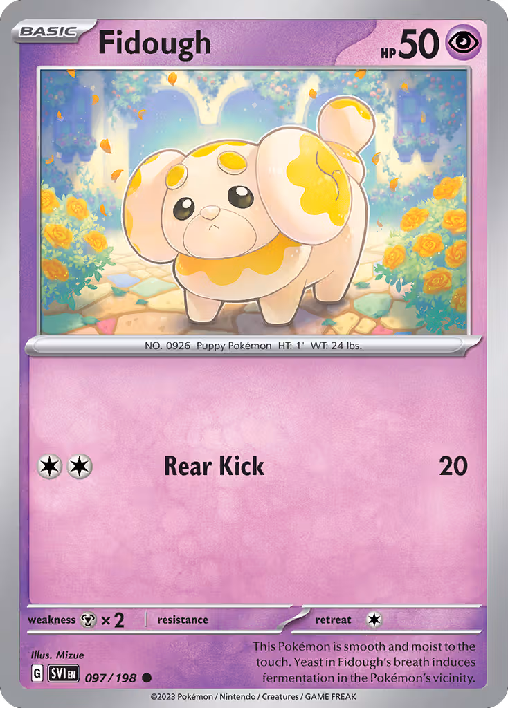 Fidough 97/198 Pokemon card