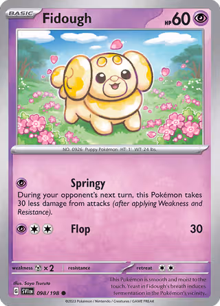 Fidough 98/198 Pokemon card