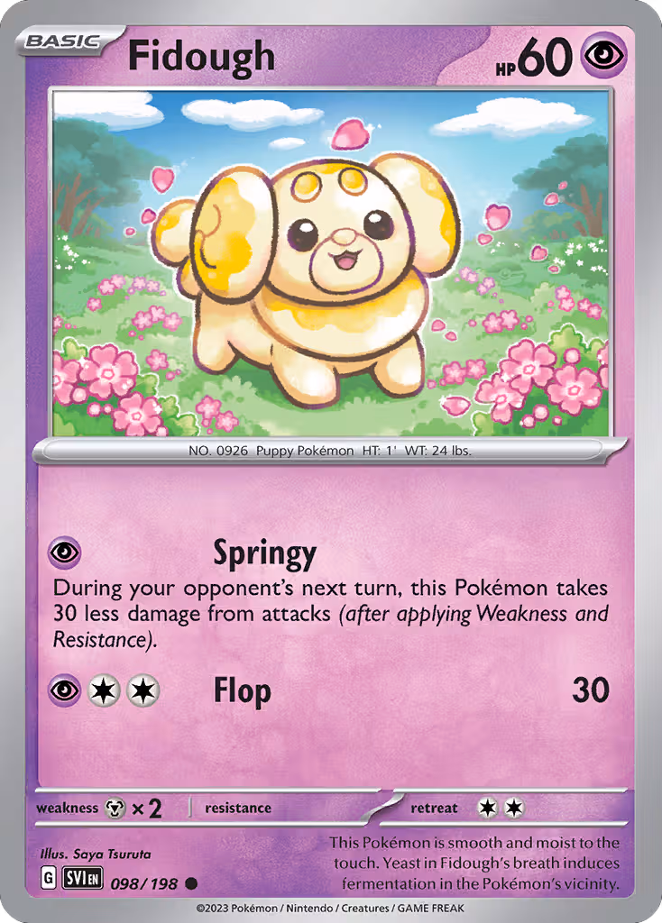 Fidough 98/198 Pokemon card