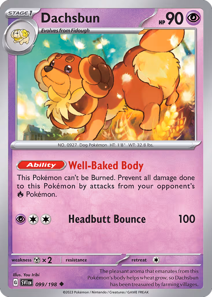 Dachsbun 99/198 Pokemon card
