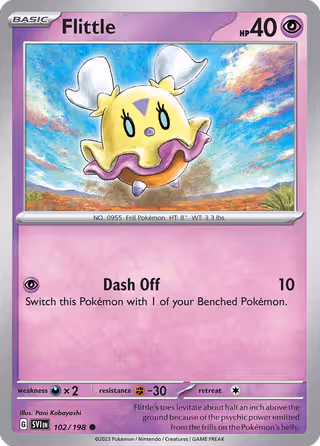 Flittle 102/198 Pokemon card