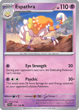 Espathra 103/198 Pokemon card