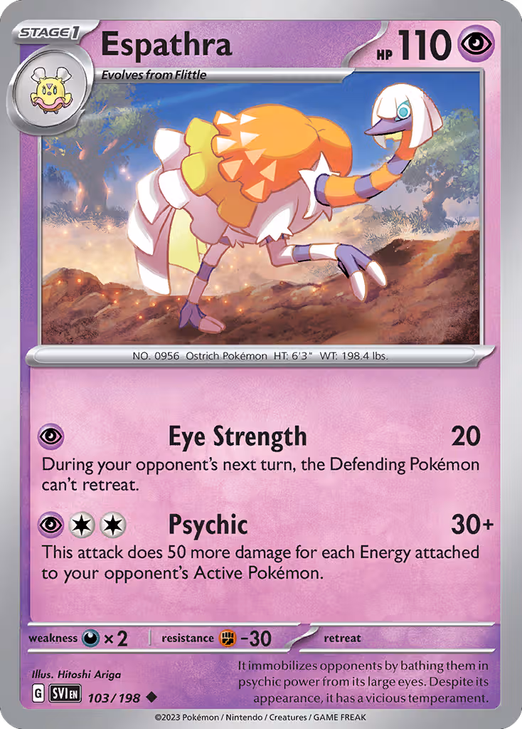 Espathra 103/198 Pokemon card
