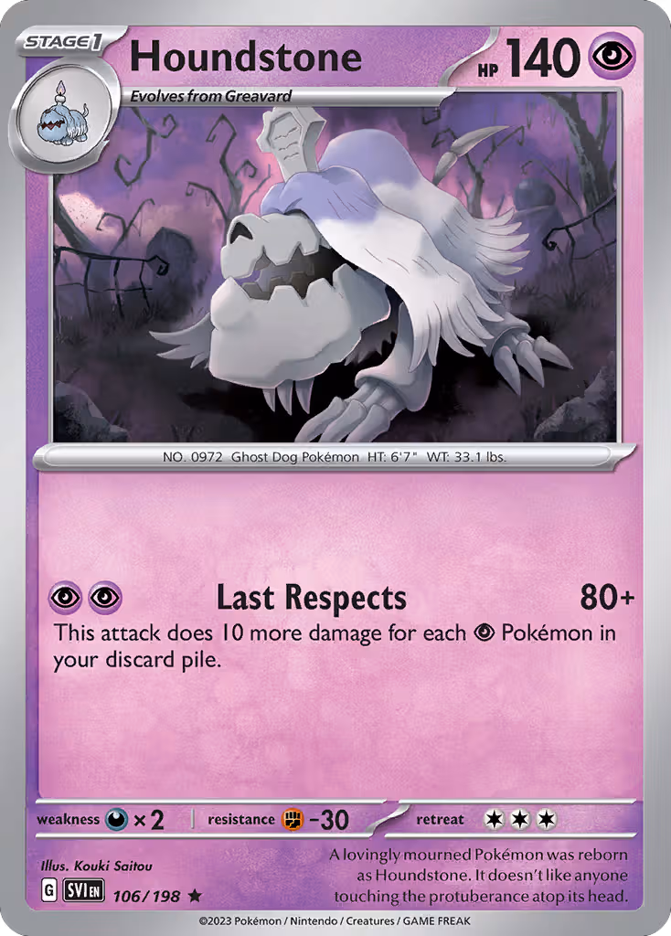 Houndstone 106/198 Pokemon card