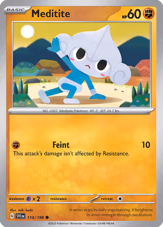 Meditite 110/198 Pokemon card