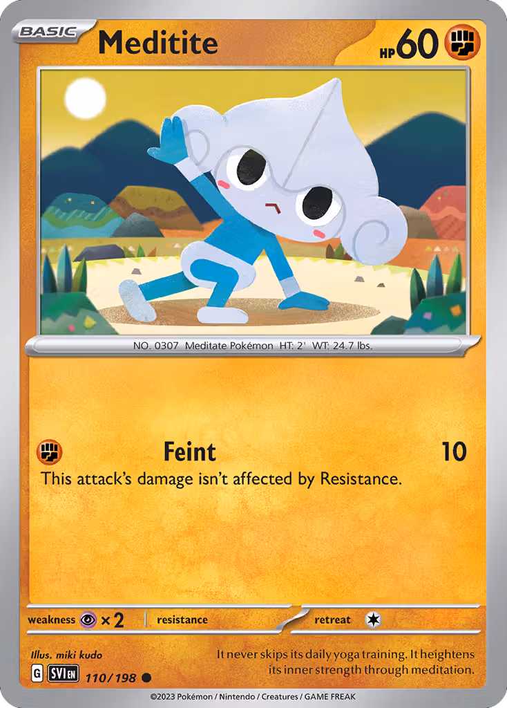 Meditite 110/198 Pokemon card