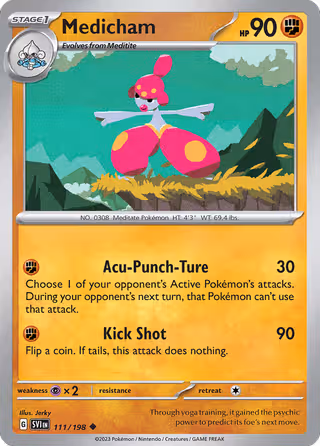 Medicham 111/198 Pokemon card