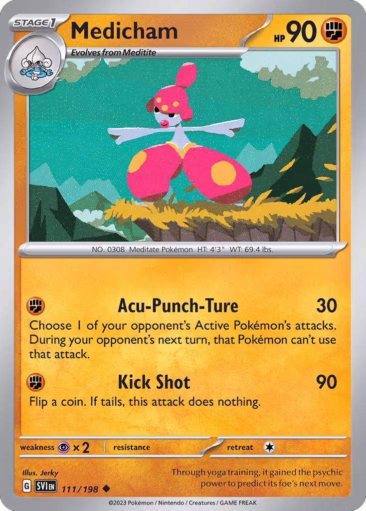 Medicham 111/198 Pokemon card