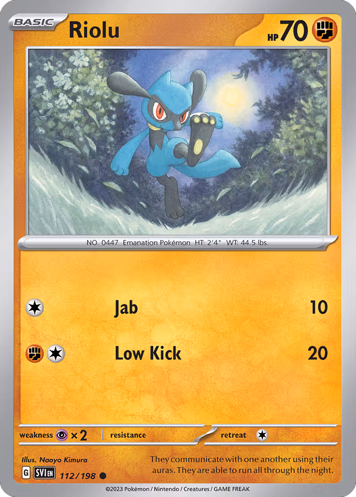 Riolu 112/198 Pokemon card