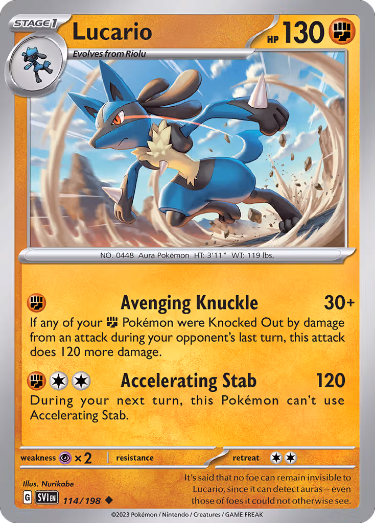 Lucario 114/198 Pokemon card