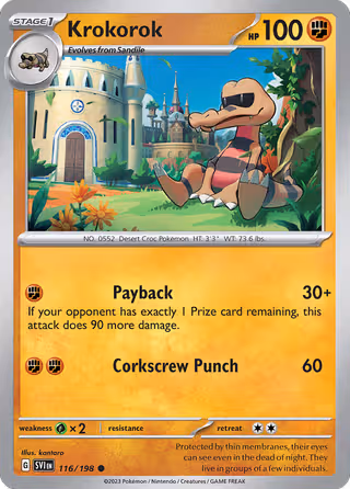 Krokorok 116/198 Pokemon card