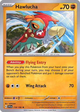 Hawlucha 118/198 Pokemon card