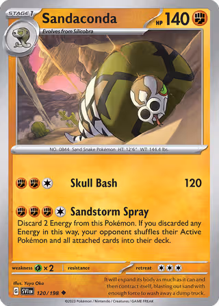 Sandaconda 120/198 Pokemon card