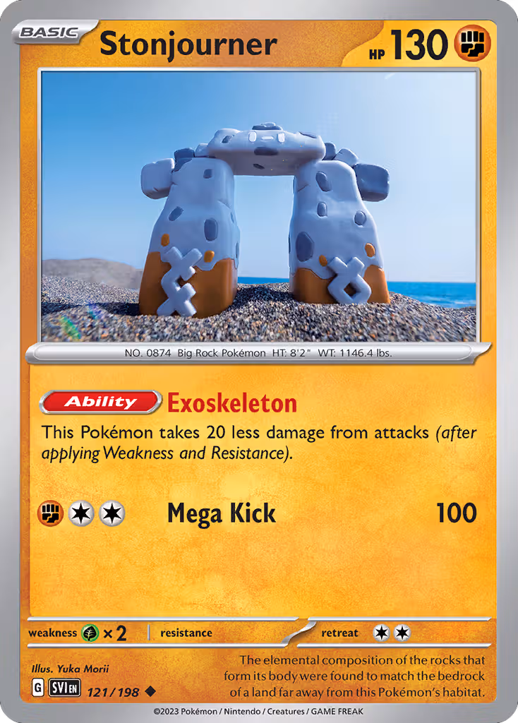 Stonjourner 121/198 Pokemon card