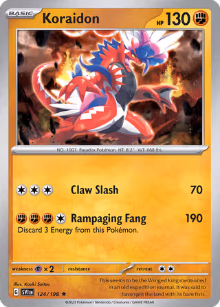 Koraidon 124/198 Pokemon card