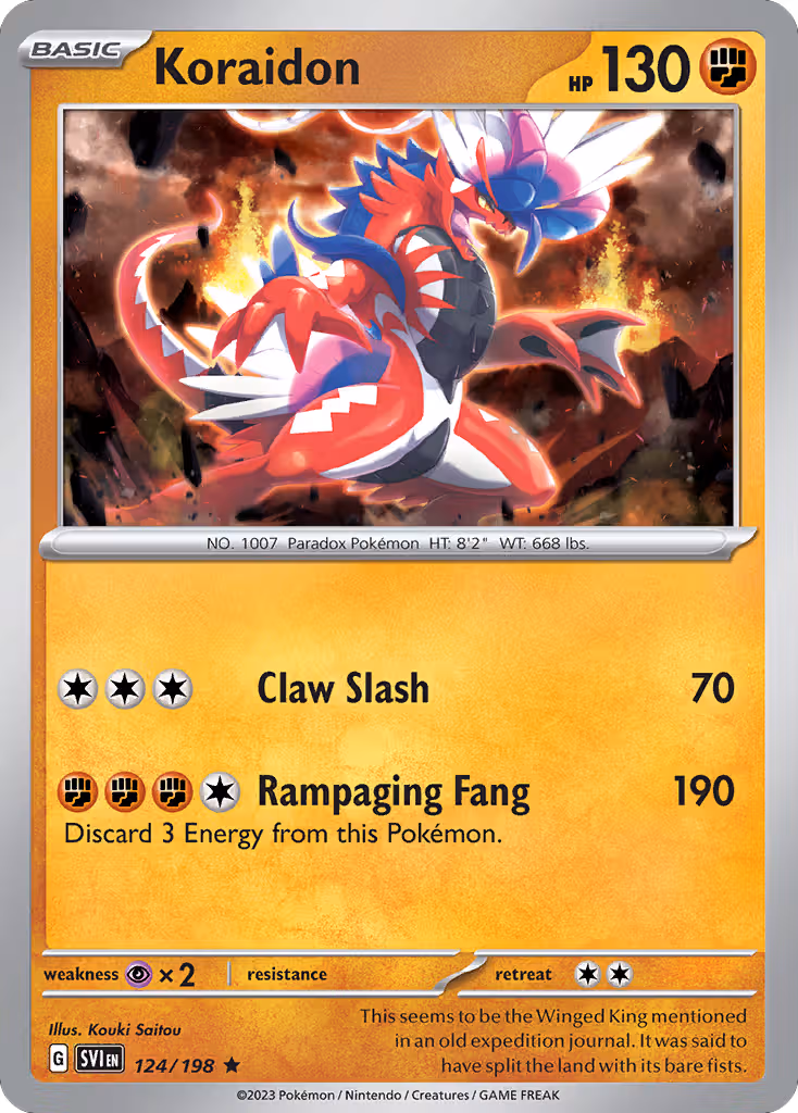 Koraidon 124/198 Pokemon card
