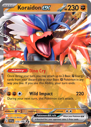 Koraidon ex 125/198 Pokemon card