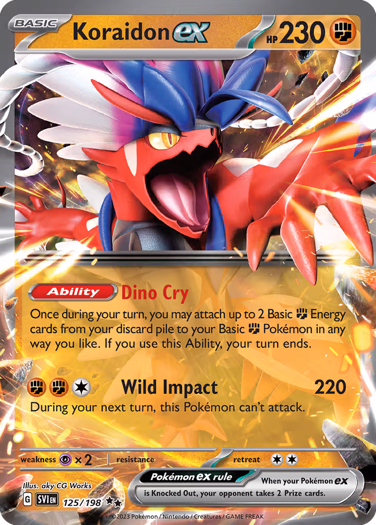 Koraidon ex 125/198 Pokemon card