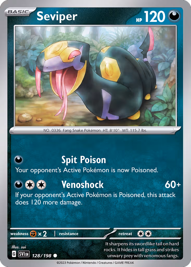 Seviper 128/198 Pokemon card