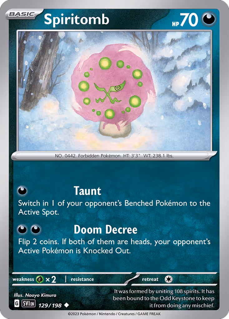 Spiritomb 129/198 Pokemon card