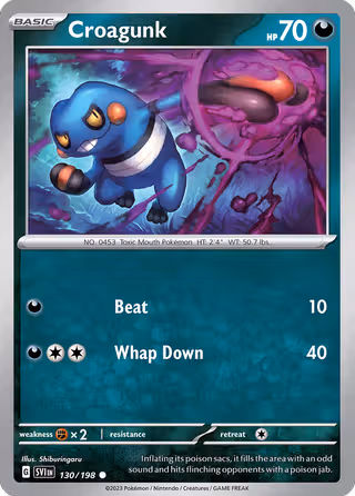 Croagunk 130/198 Pokemon card