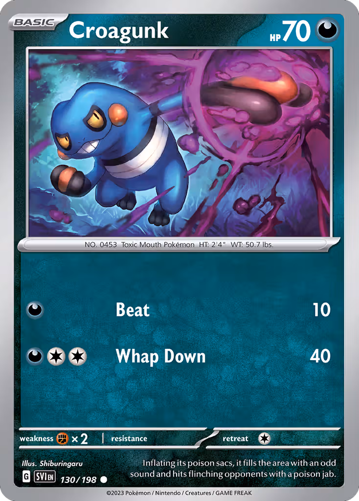 Croagunk 130/198 Pokemon card