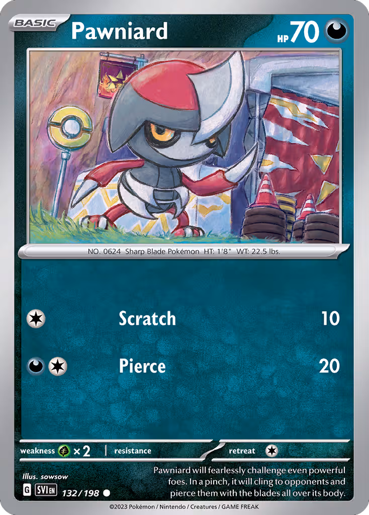 Pawniard 132/198 Pokemon card