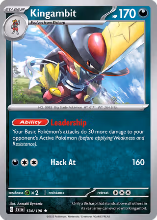 Kingambit 134/198 Pokemon card