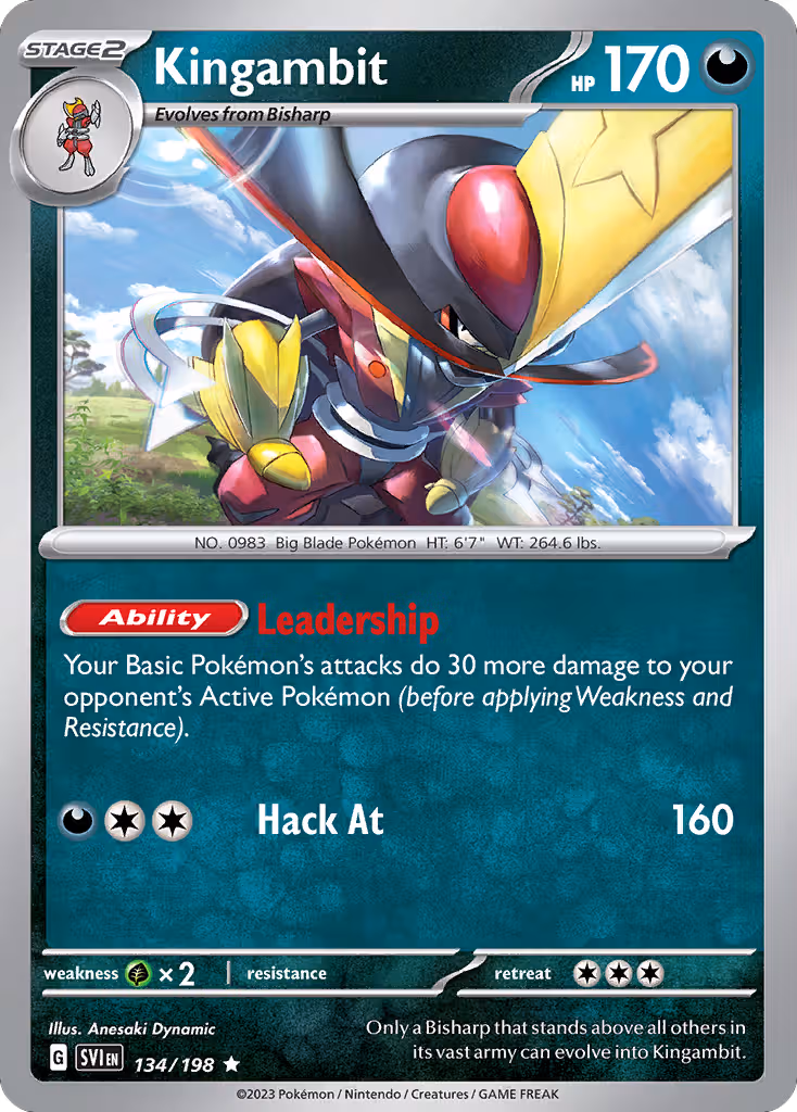 Kingambit 134/198 Pokemon card