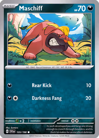 Maschiff 135/198 Pokemon card