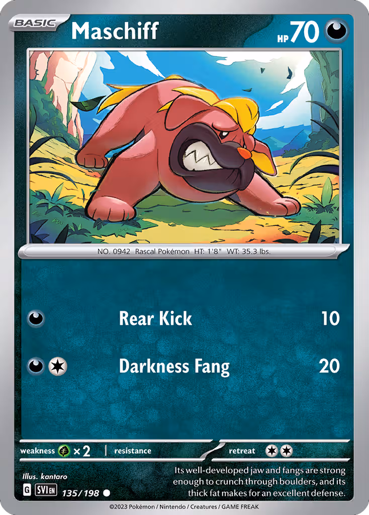 Maschiff 135/198 Pokemon card