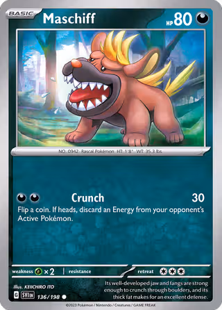 Maschiff 136/198 Pokemon card