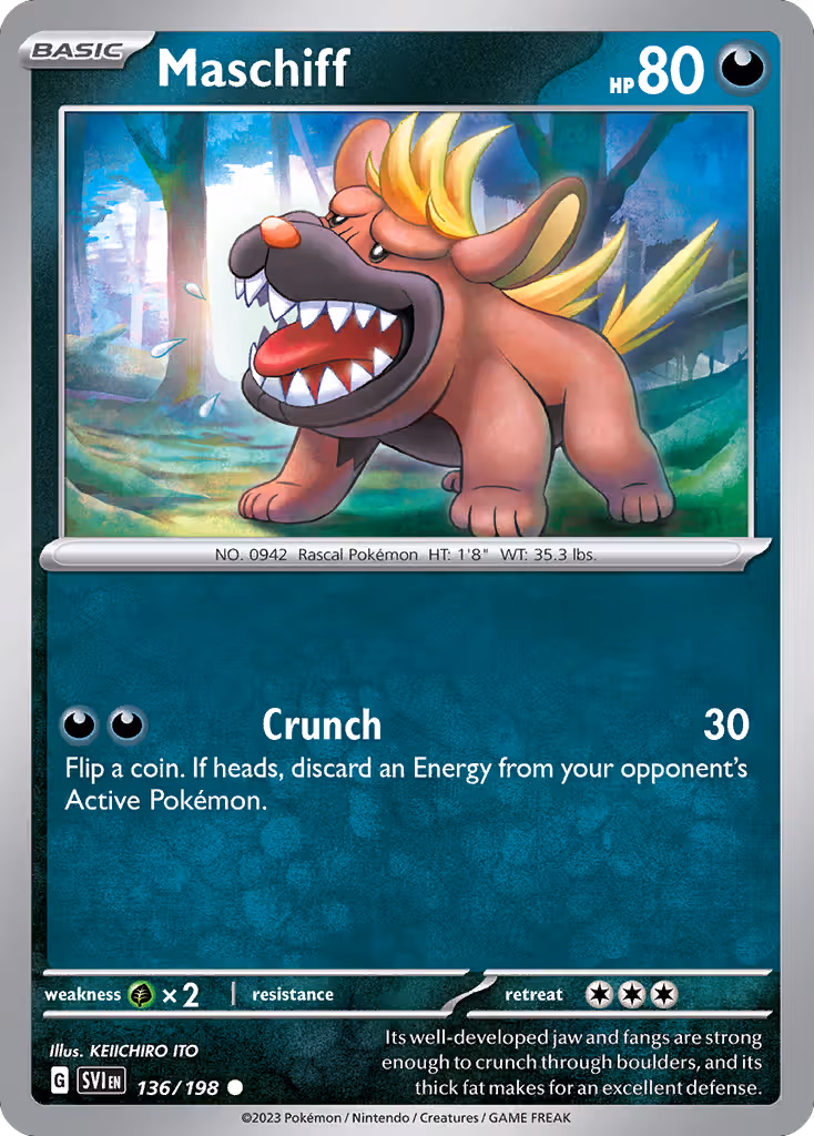 Maschiff 136/198 Pokemon card