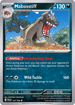 Mabosstiff 137/198 Pokemon card