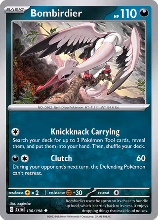 Bombirdier 138/198 Pokemon card