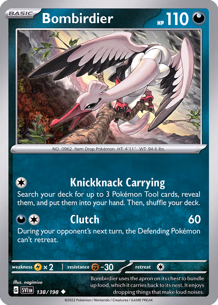 Bombirdier 138/198 Pokemon card