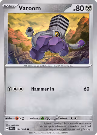 Varoom 141/198 Pokemon card