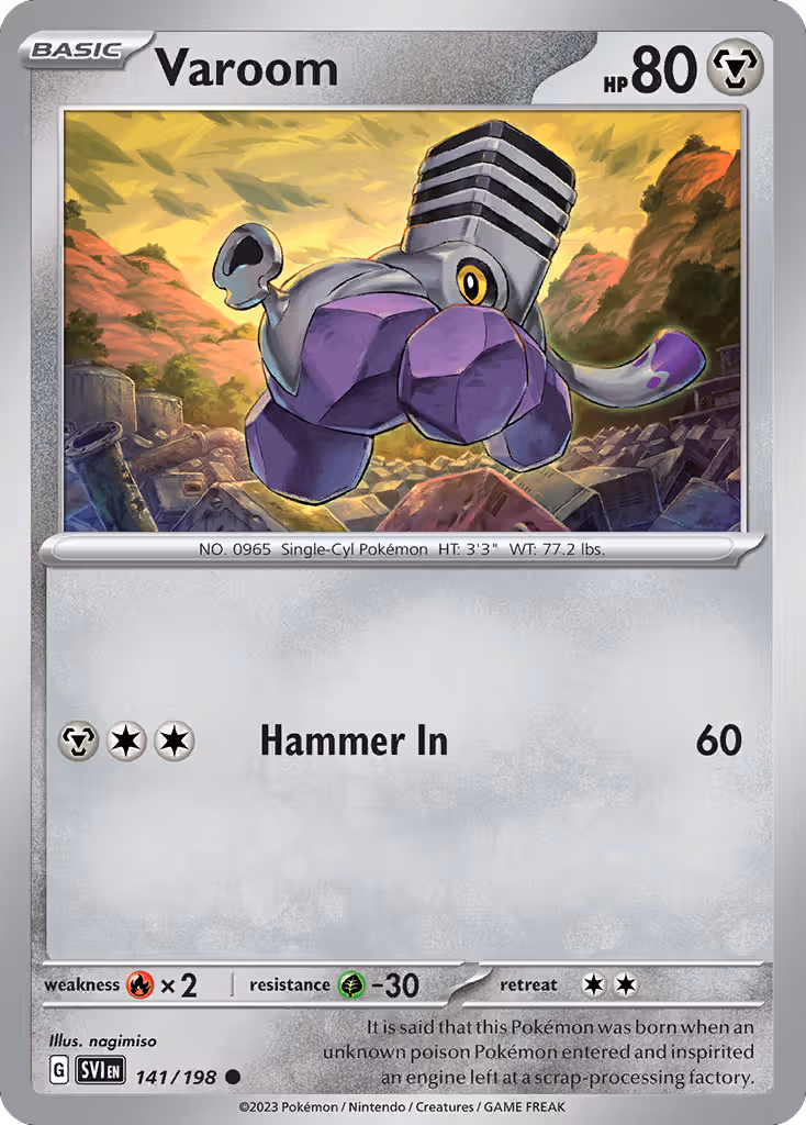 Varoom 141/198 Pokemon card