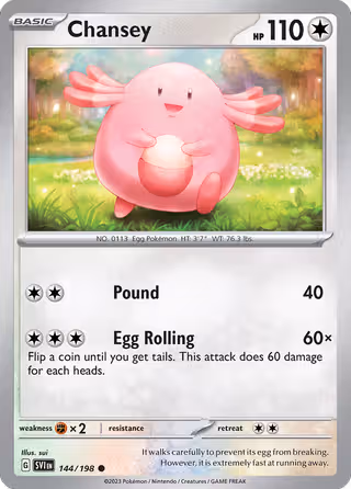 Chansey 144/198 Pokemon card