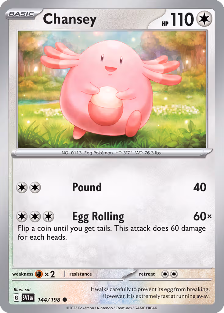 Chansey 144/198 Pokemon card
