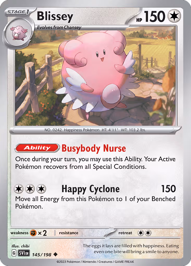 Blissey 145/198 Pokemon card