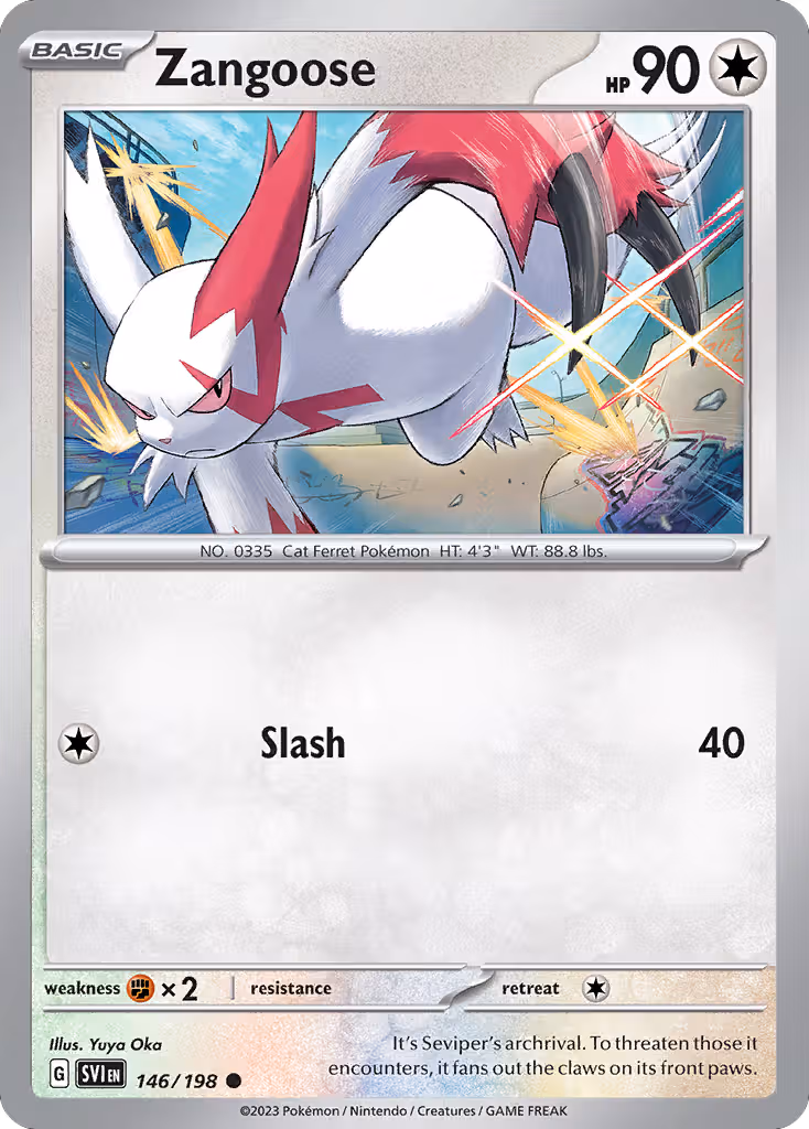 Zangoose 146/198 Pokemon card