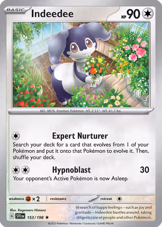 Indeedee 153/198 Pokemon card
