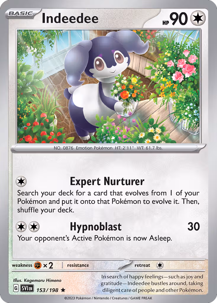 Indeedee 153/198 Pokemon card