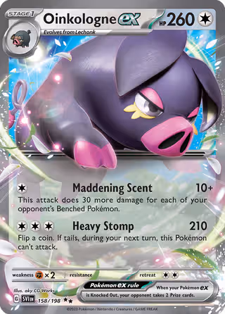Oinkologne ex 158/198 Pokemon card