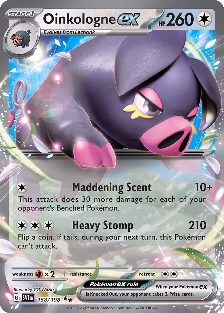 Oinkologne ex 158/198 Pokemon card