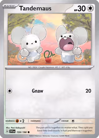Tandemaus 159/198 Pokemon card