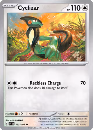 Cyclizar 163/198 Pokemon card