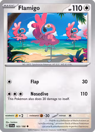 Flamigo 165/198 Pokemon card